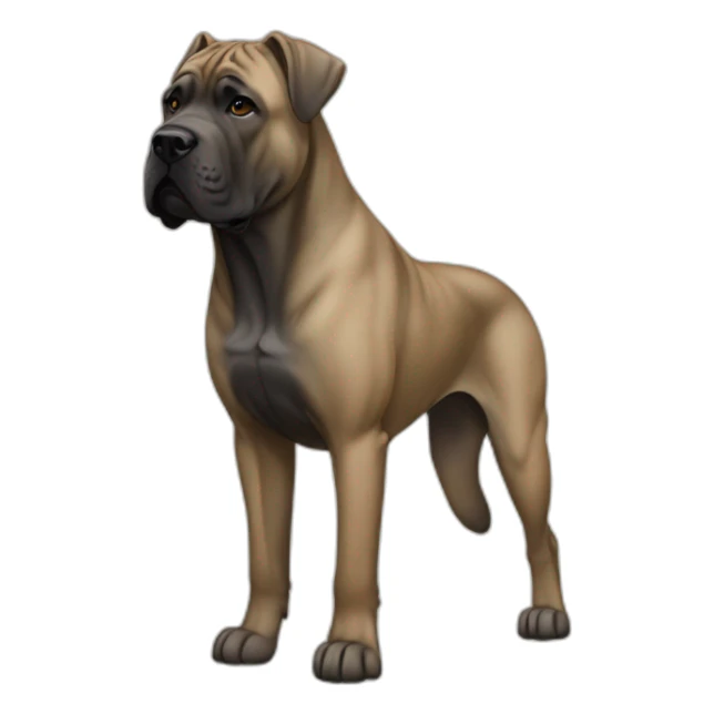 dog Cane Corso color fawn full body sticker
