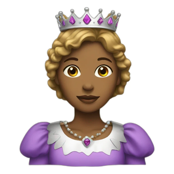 girl with crown sticker