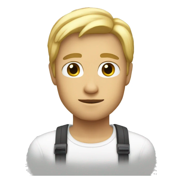 minimalistic white solo sticker