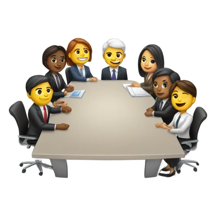 business people sitting at a table sticker