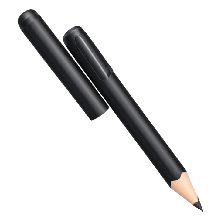 generate an ios genmoji of a black kajal pencil sticker