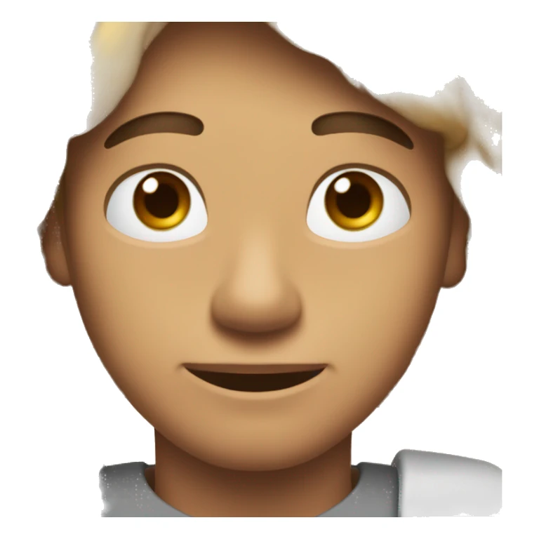 menino olhos castanho claro e cabelo castanho claro sticker