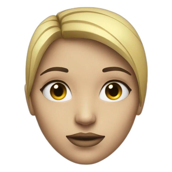 half of face robot other half woman sticker