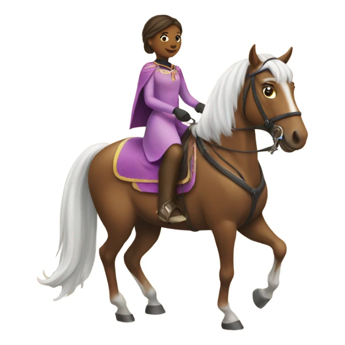 Horse with princess rider sticker