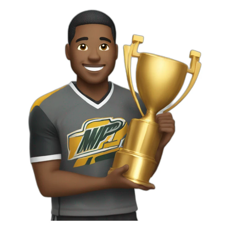 the word MVP with a winning Throphy celebration sticker
