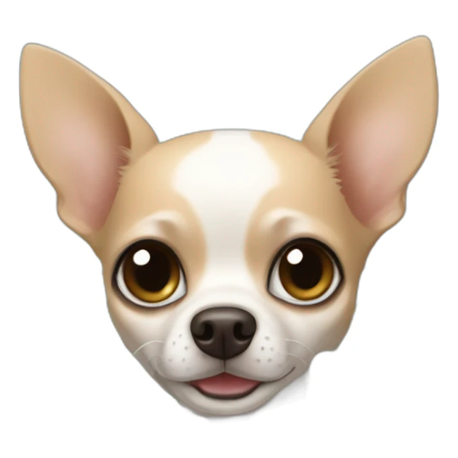 cute chihuahua with blue eyes and flowers sticker
