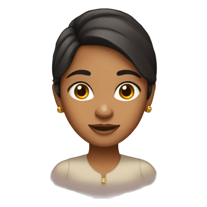 bengali girl with dark brown hair  sticker