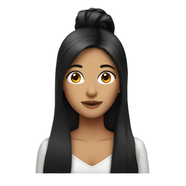 women with long black hair  sticker