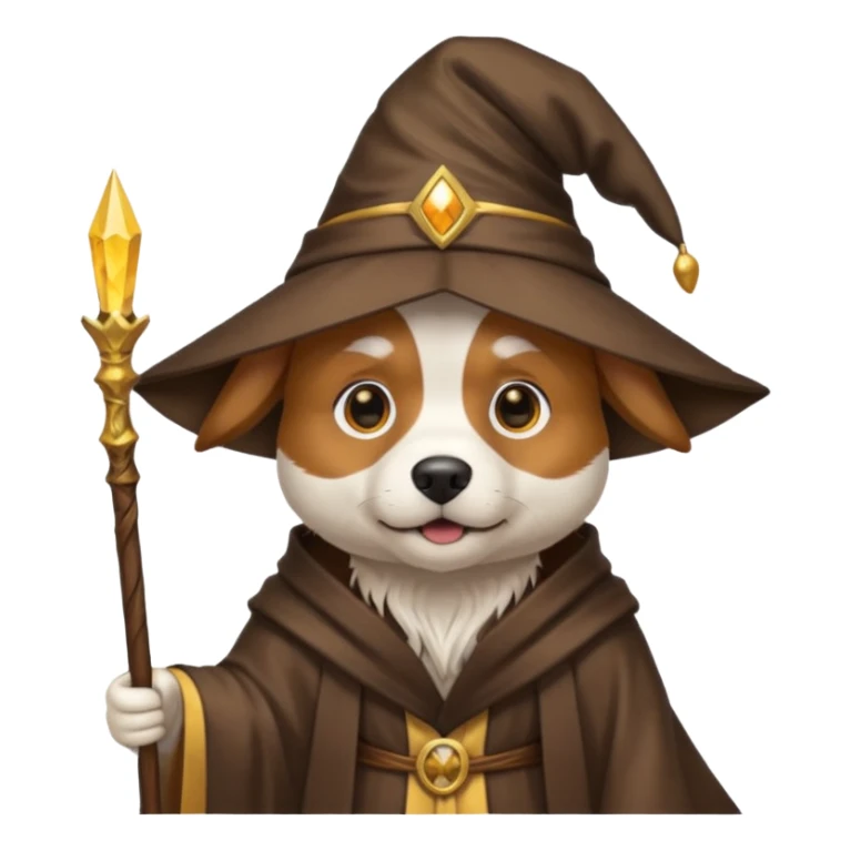 Dog wizard sticker