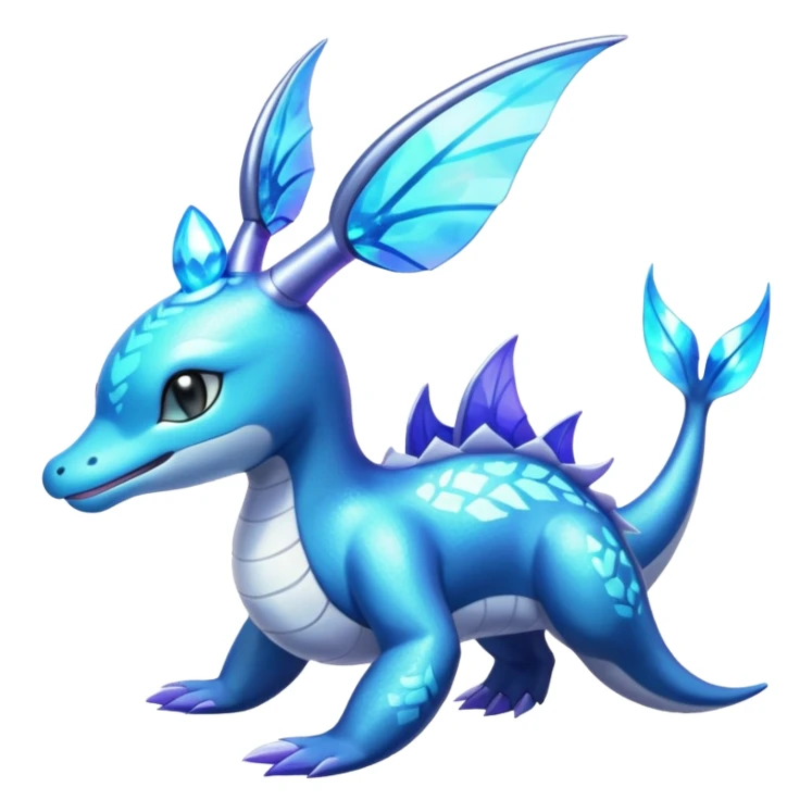 Shiny Colorful Iridescent Bioluminescent Glowing Neon Lapras-Meloetta-Vaporeon-Dialga-Suicune-fusion sticker