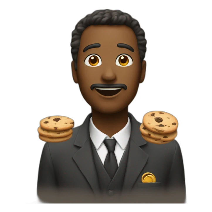 Un monsieur qui mange des cookies  sticker