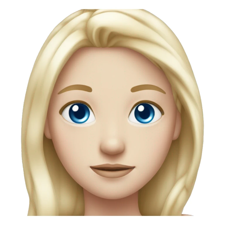light pink  magic blonde girl white skin blue eyes  sticker