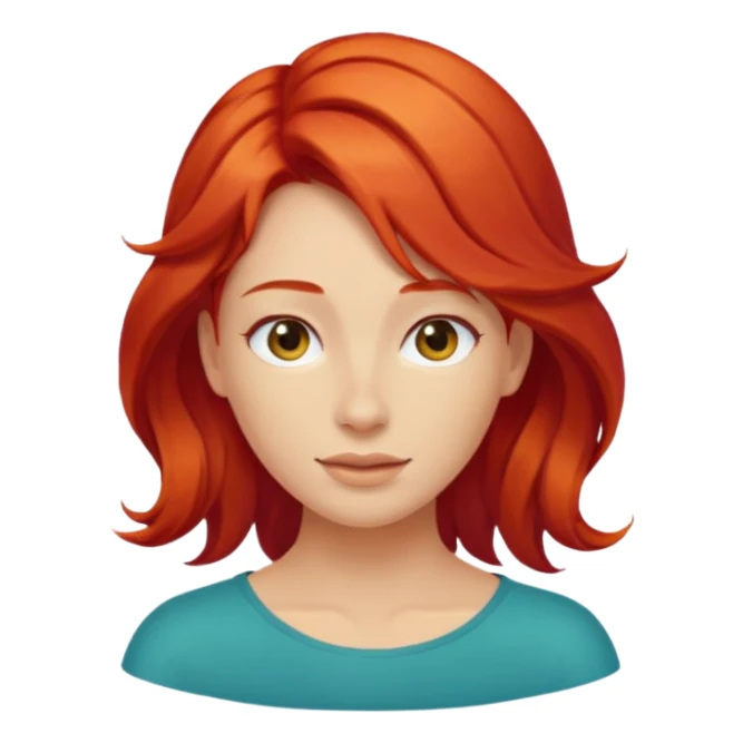 red hair sticker