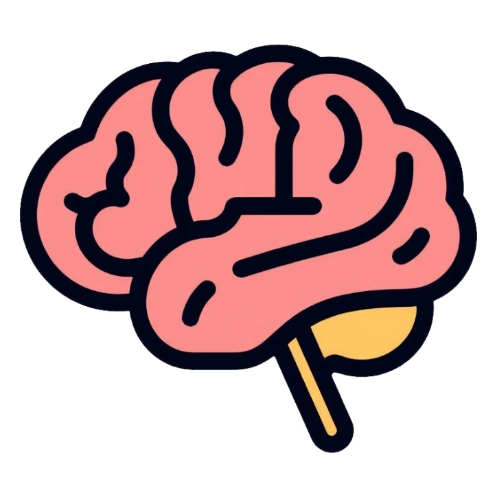 human brain icon sticker