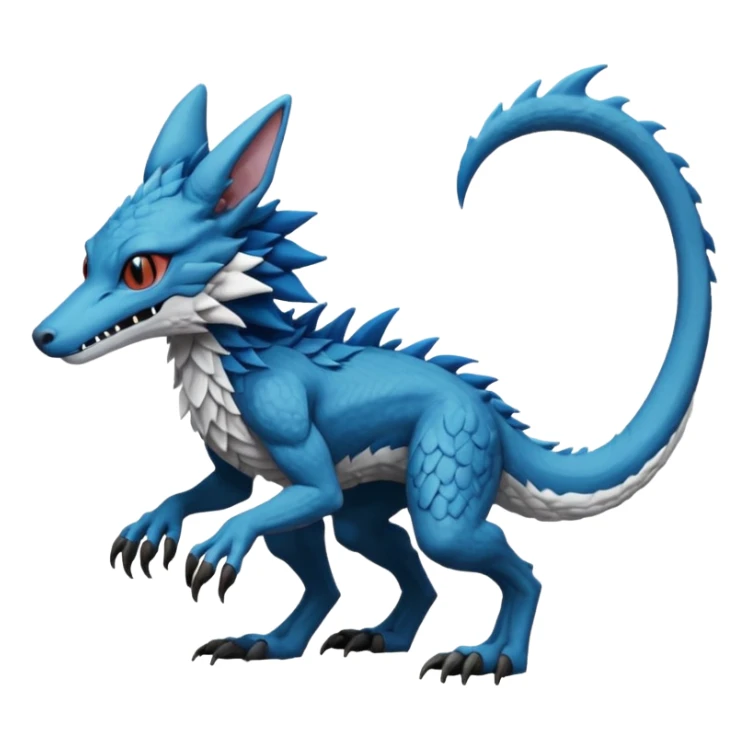Epic complex detailed aesthetic-scenic-Fakémon-Trico-Sergal-Vernid-creature sticker