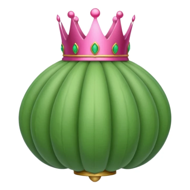 Green Opium pod with pink crown sticker