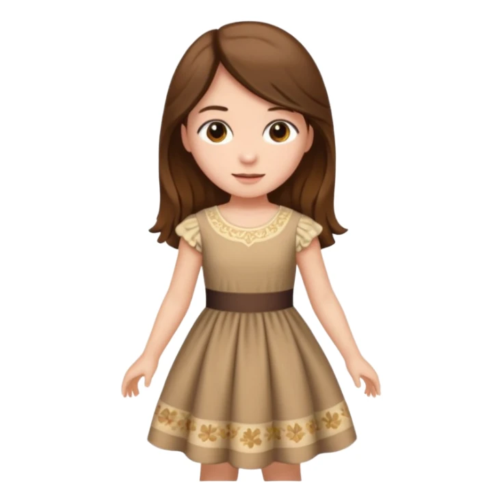 Girl curtying with dress sticker