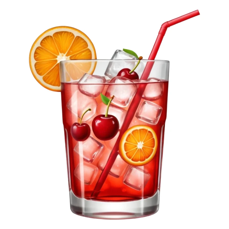 Shirley temple soda on a glass with ice sticker