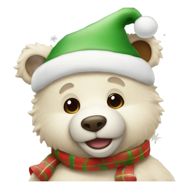 Christmas happy bear like this 🧸 whit a christmas hay sticker