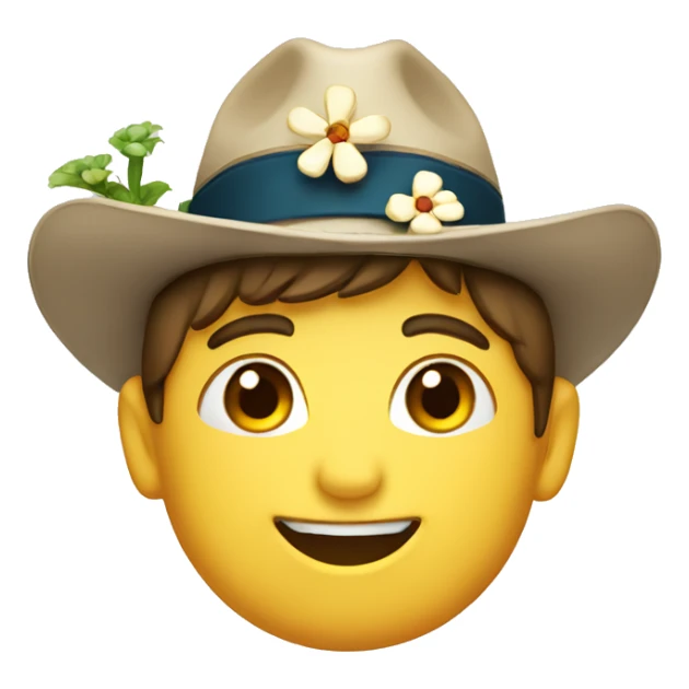 boy with flower and beer and captains hat sticker