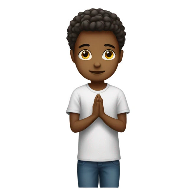 Young Christian who prays sticker