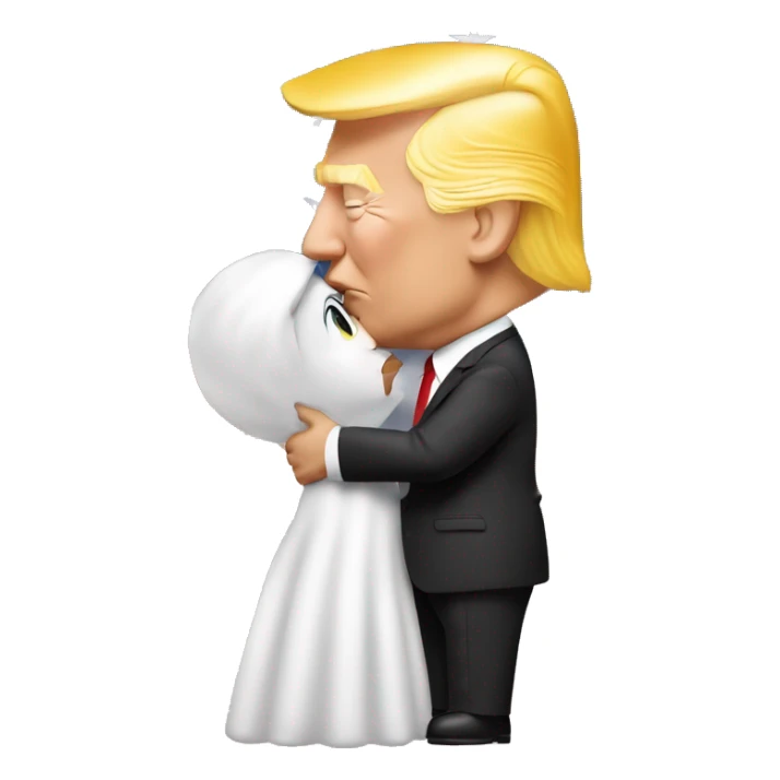 Elon musk kissing trump on the cheek sticker