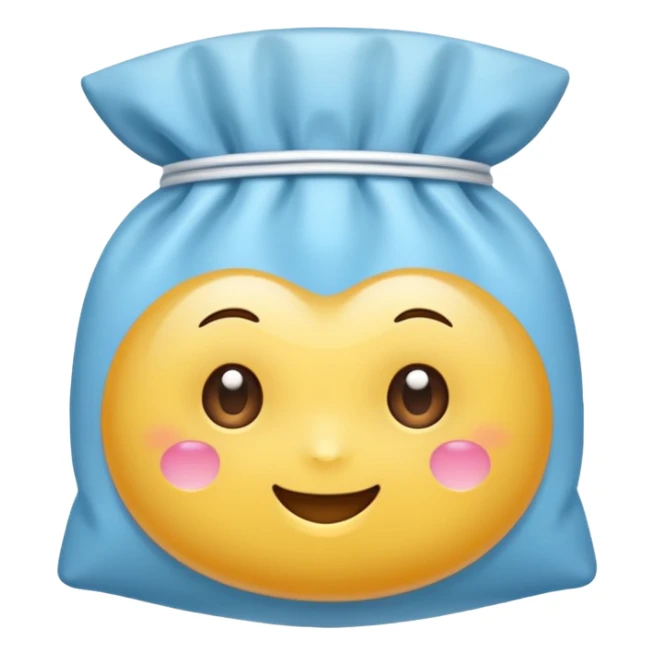 sachet de levure, style kawaii, yeux brillants sticker