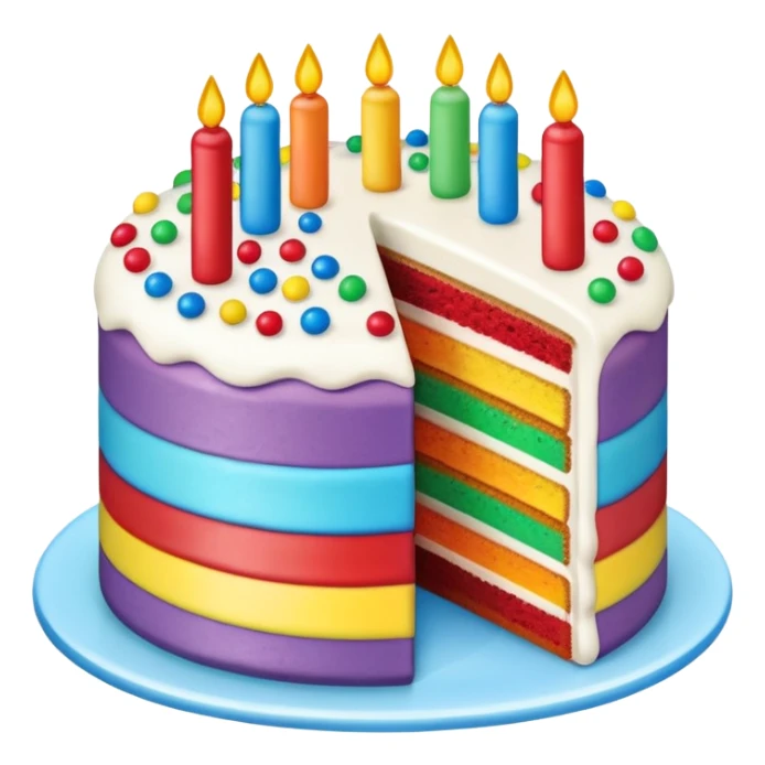 rainbow cake sticker