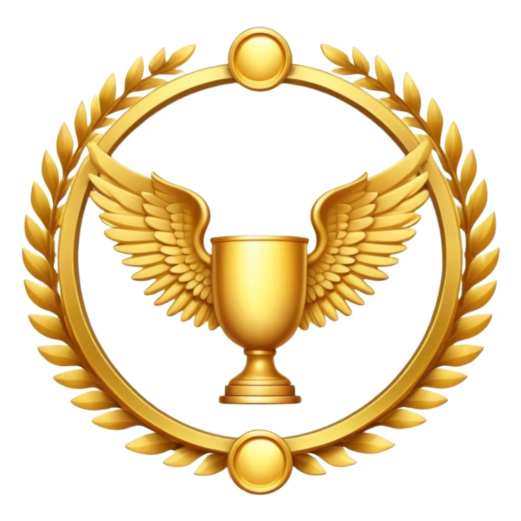 N award-in-frame-decorated-with-golden-angel--wings sticker
