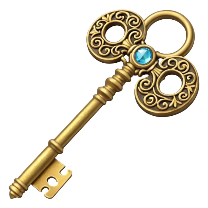 I would like an old gold key, like a magic key to a secret door sticker