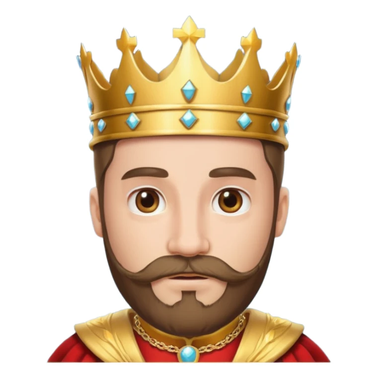 A young king with beard and mustach sticker