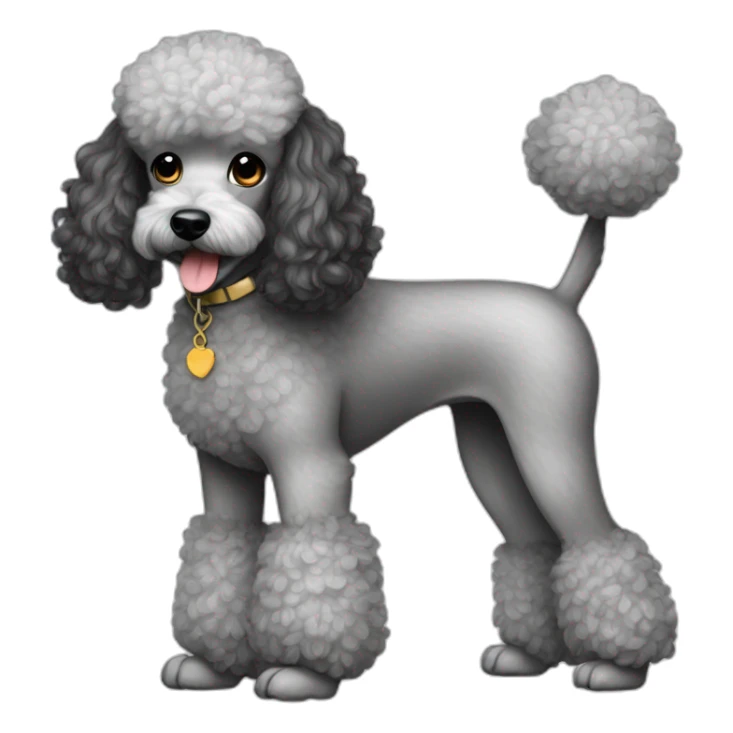 Dog Standart Poodle full body sticker