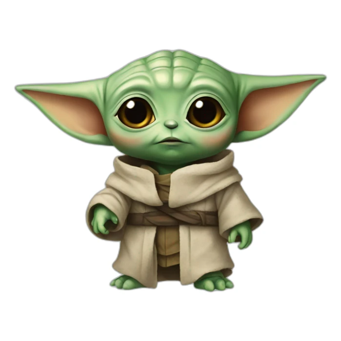 baby yoda  Ukraine flag sticker