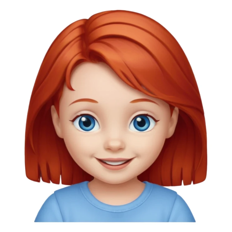 red hair baby girl sticker