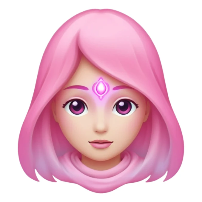 aesthetic aura pink emoji sticker
