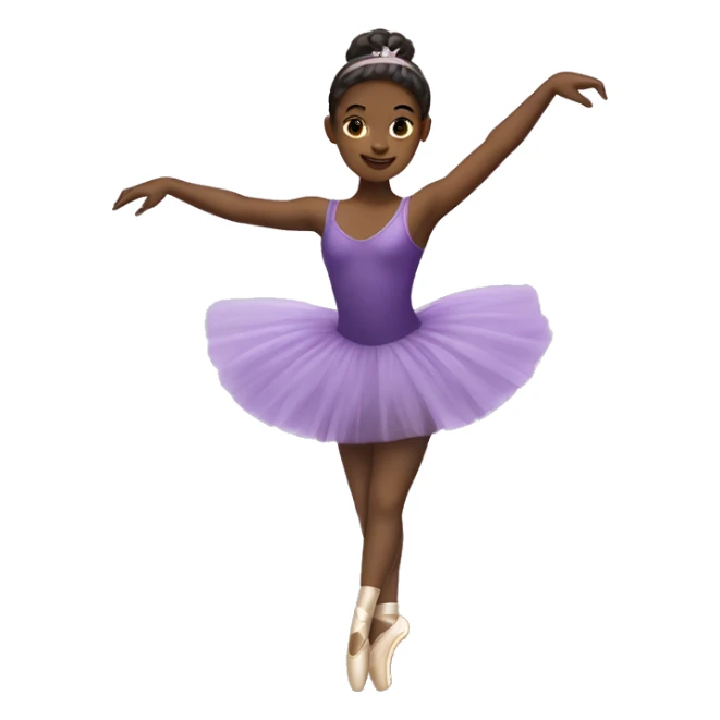 Black girl ballerina in purple tutu sticker