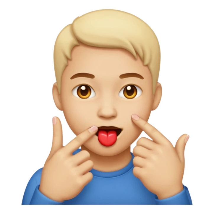 Emoji enamorado mordiéndose el dedo sticker