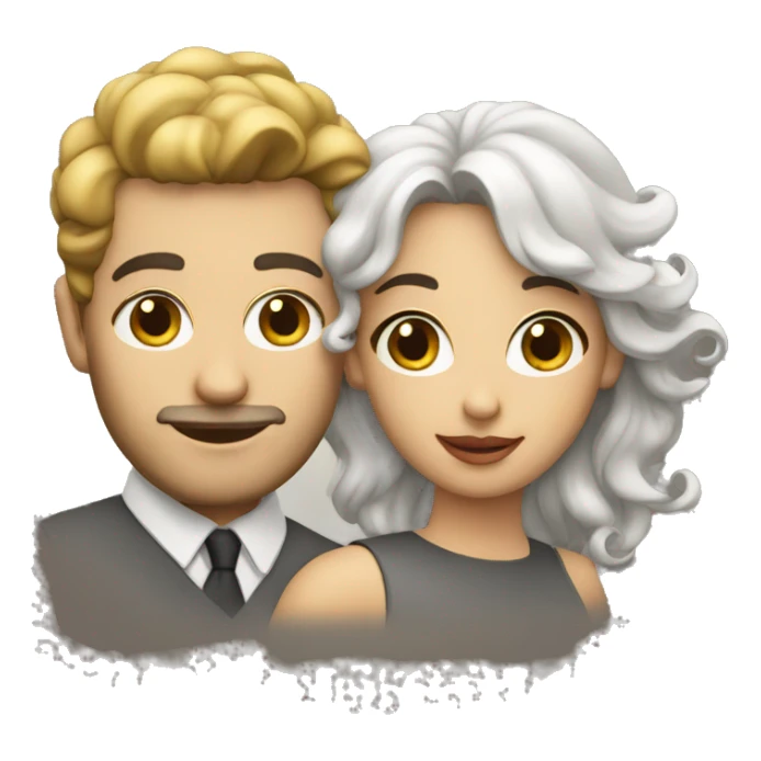 Italian man and woman singer  sticker