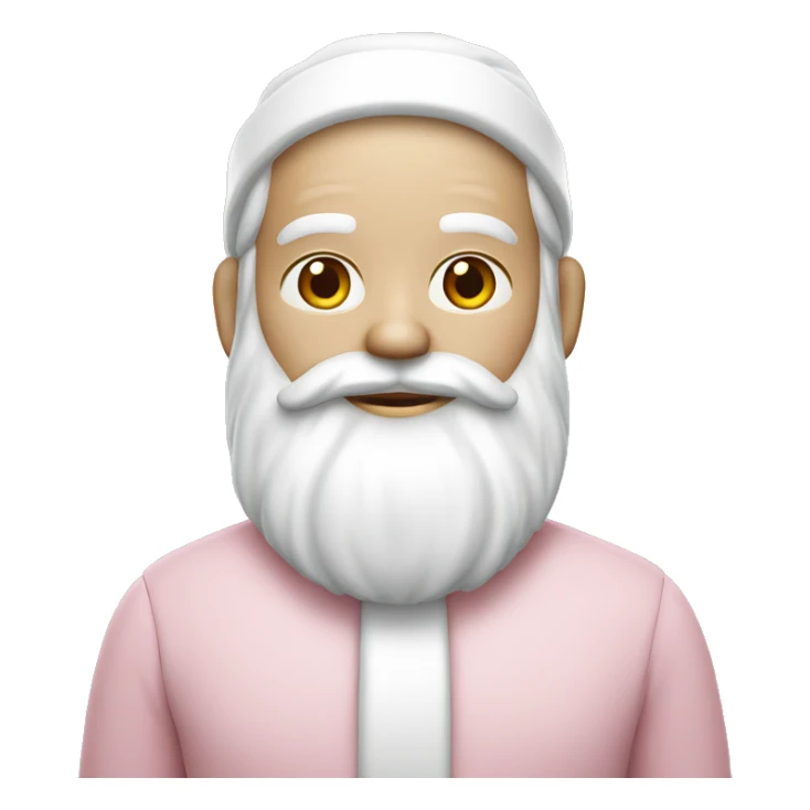 Light Pink Santa Claus with Caucasian skin sticker
