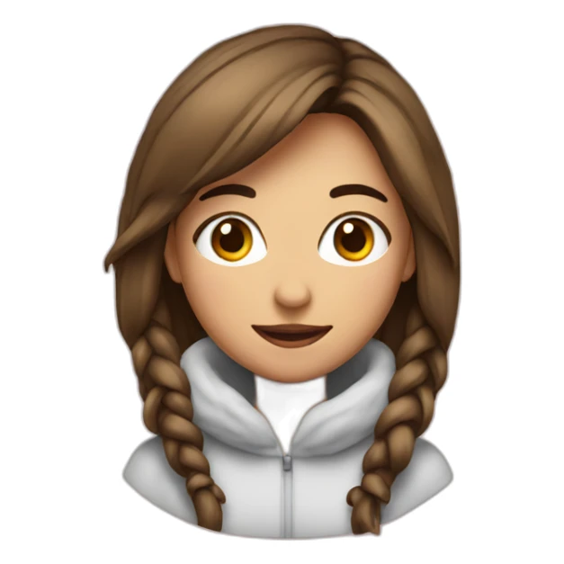 girl in monitor christmas sticker