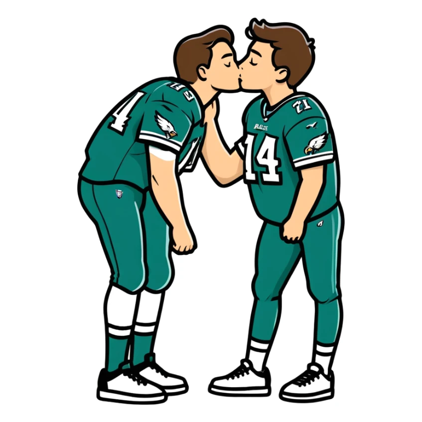 Person kissing Philadelphia eagles ass sticker