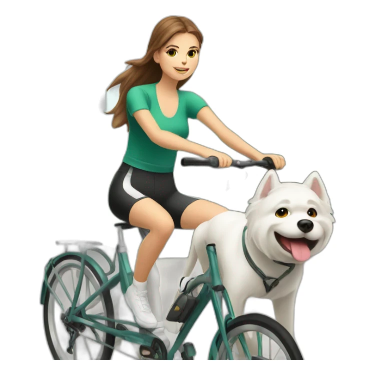 Palvin doing velo and white dog sticker