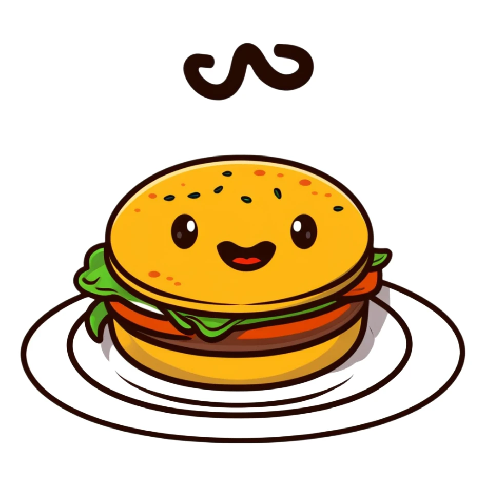 mouth watering over delicious meal sticker