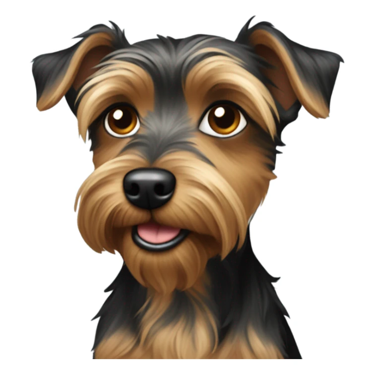 A mainly black dog Yorkshire-terrier/yorky mix sticker