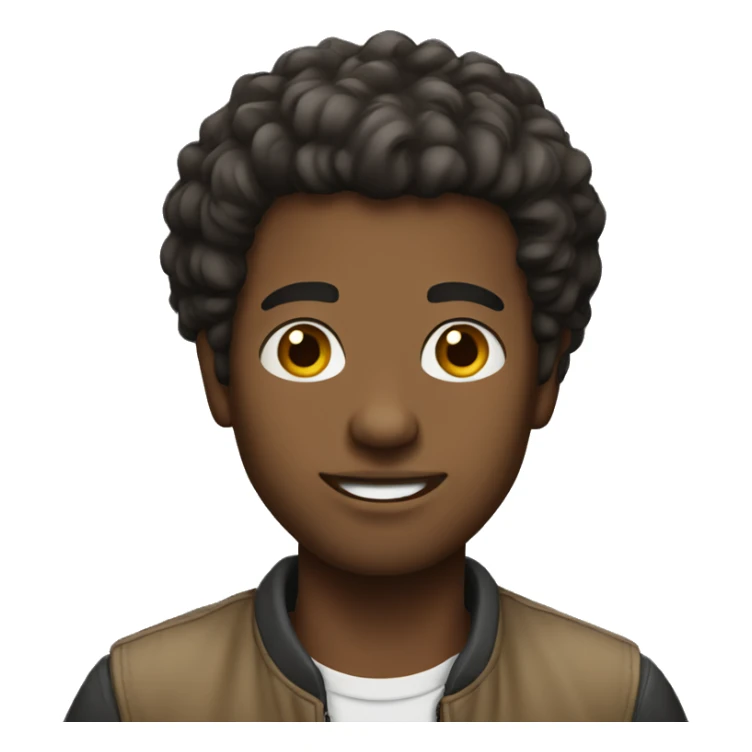 28-year-old man with decent clothes and African hair. sticker