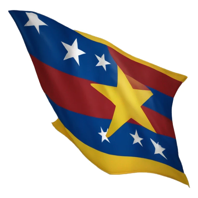 Bandera de Venezuela con 7 estrellas ondeando sticker