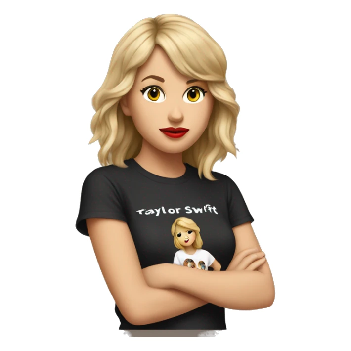 Girl in Taylor Swift T-shirt sticker