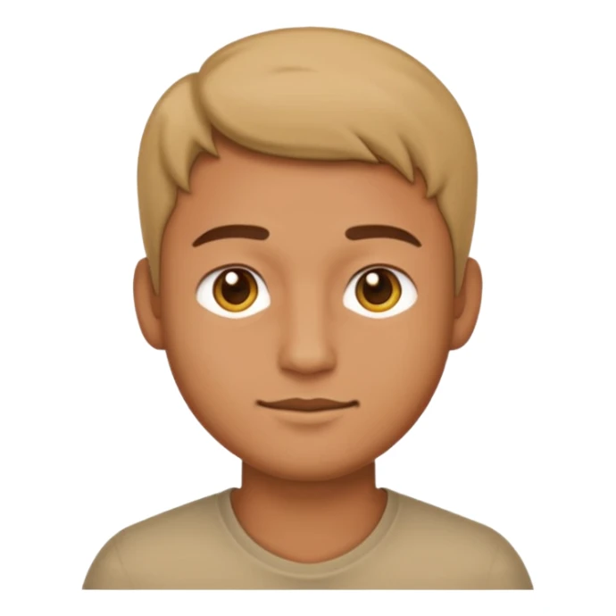 half body man emoji, upper body, waist up, centered, clean background, cute emoji style, high quality sticker