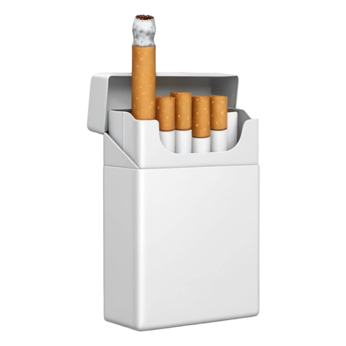 Hyperrealistic, mirco-detailed, cigarette pack, no emoji icons, no emoji faces, no human figures, isolated, 3d rendering sticker