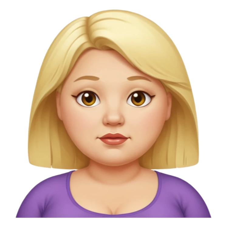 fat blonde woman with tiny shins sticker
